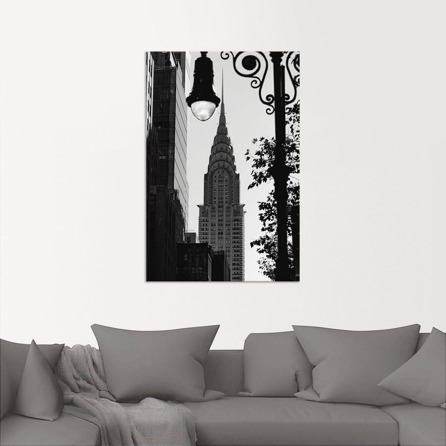 Artland Artprint New York Chrysler Building als artprint van aluminium artprint voor buiten poster in diverse formaten - Foto 2