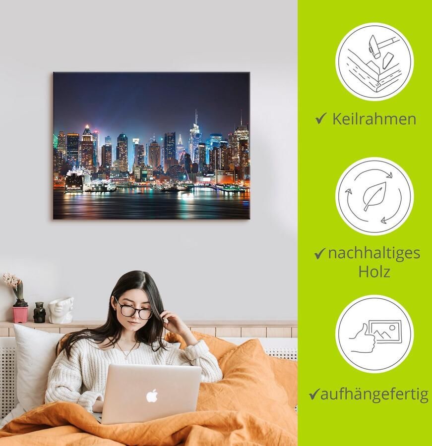 Artland Artprint New York City Times Square als artprint op linnen poster muursticker in verschillende maten - Foto 3