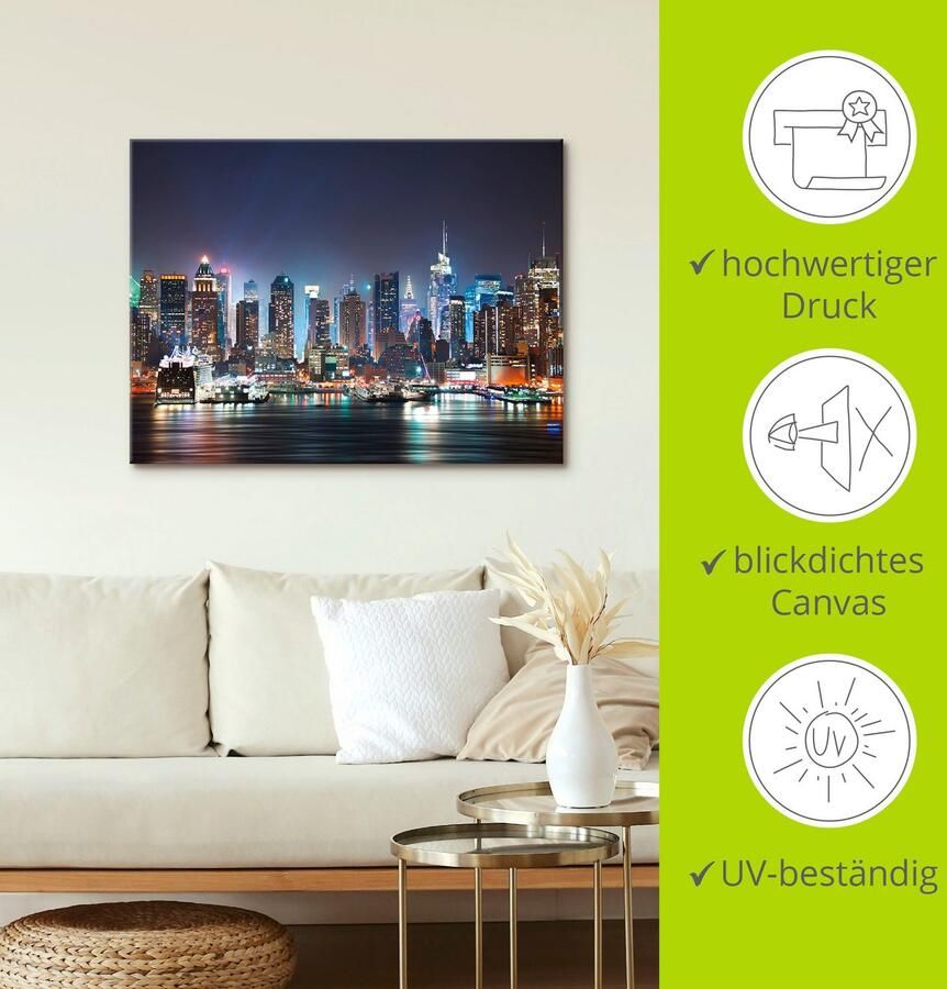 Artland Artprint New York City Times Square als artprint op linnen poster muursticker in verschillende maten - Foto 4