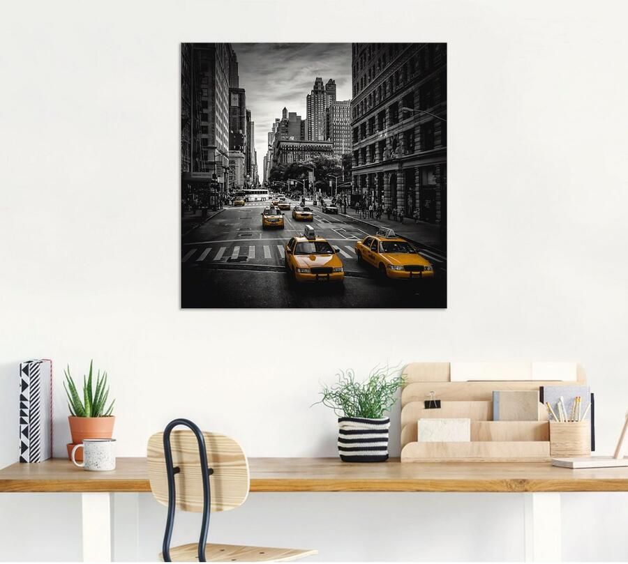 Artland Artprint New York City Verkeer 5th Avenue als artprint van aluminium artprint voor buiten artprint op linnen poster muursticker - Foto 5