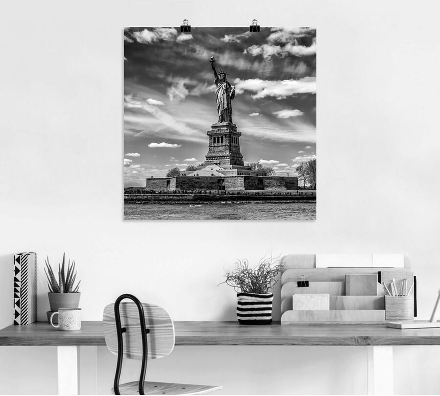 Artland Artprint New York City Vrijheidsbeeld als artprint van aluminium artprint voor buiten artprint op linnen poster in verschillende maten. maten - Foto 4