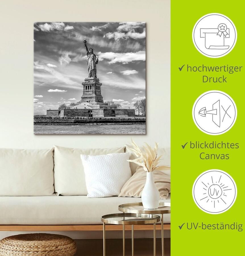 Artland Artprint New York City Vrijheidsbeeld als artprint van aluminium artprint voor buiten artprint op linnen poster in verschillende maten. maten - Foto 4