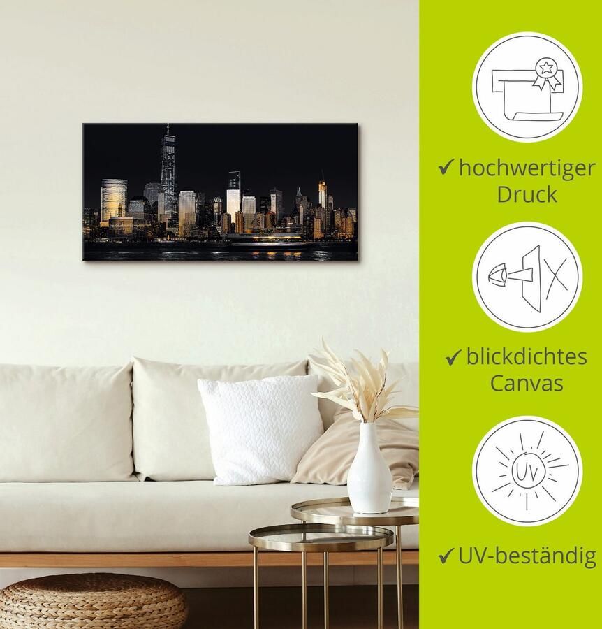 Artland Artprint New York Financial District als artprint van aluminium artprint voor buiten artprint op linnen in verschillende maten - Foto 4