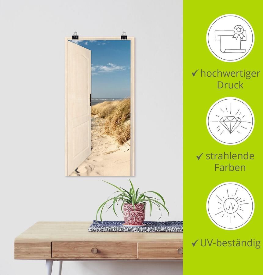 Artland Artprint Noordzeestrand op Langeoog als poster muursticker in verschillende maten - Foto 3