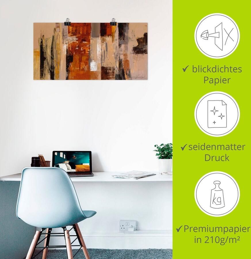 Artland Artprint Ochtend in de stad als artprint op linnen poster in verschillende formaten maten - Foto 2