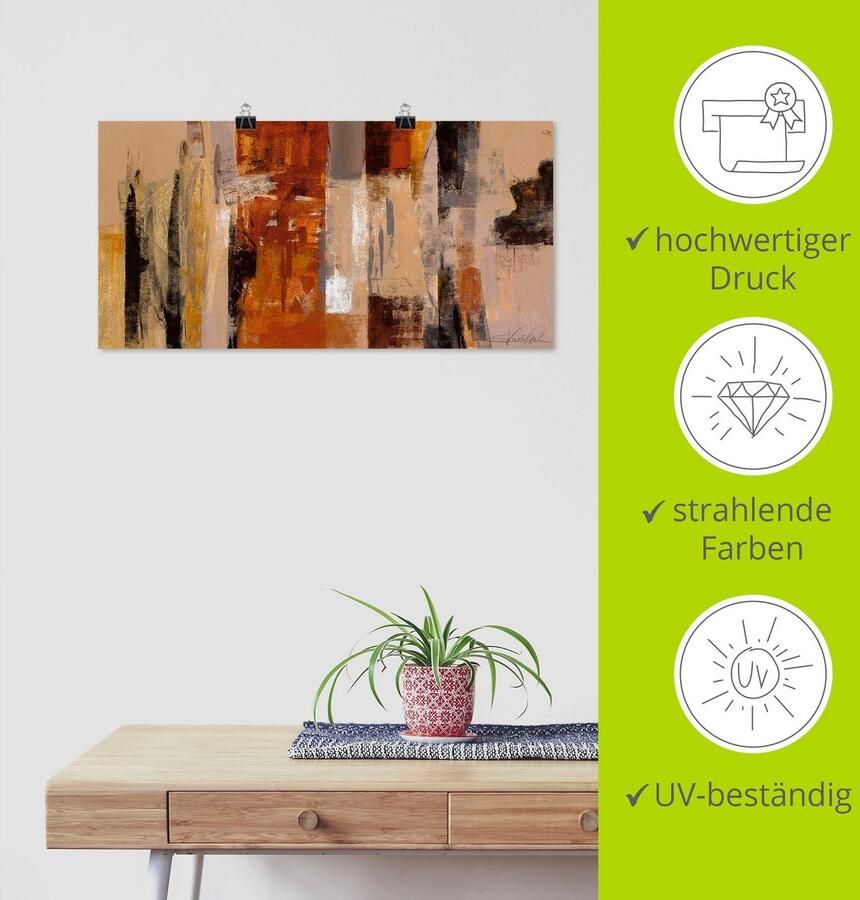 Artland Artprint Ochtend in de stad als artprint op linnen poster in verschillende formaten maten - Foto 3