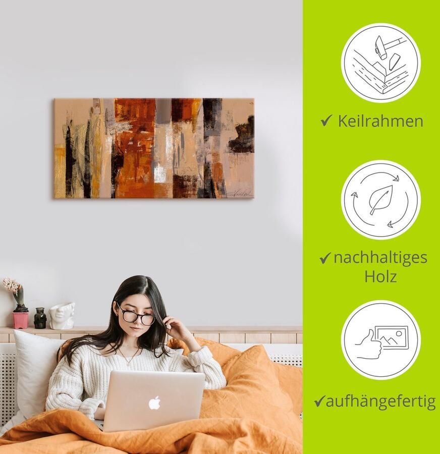 Artland Artprint Ochtend in de stad als artprint op linnen poster in verschillende formaten maten