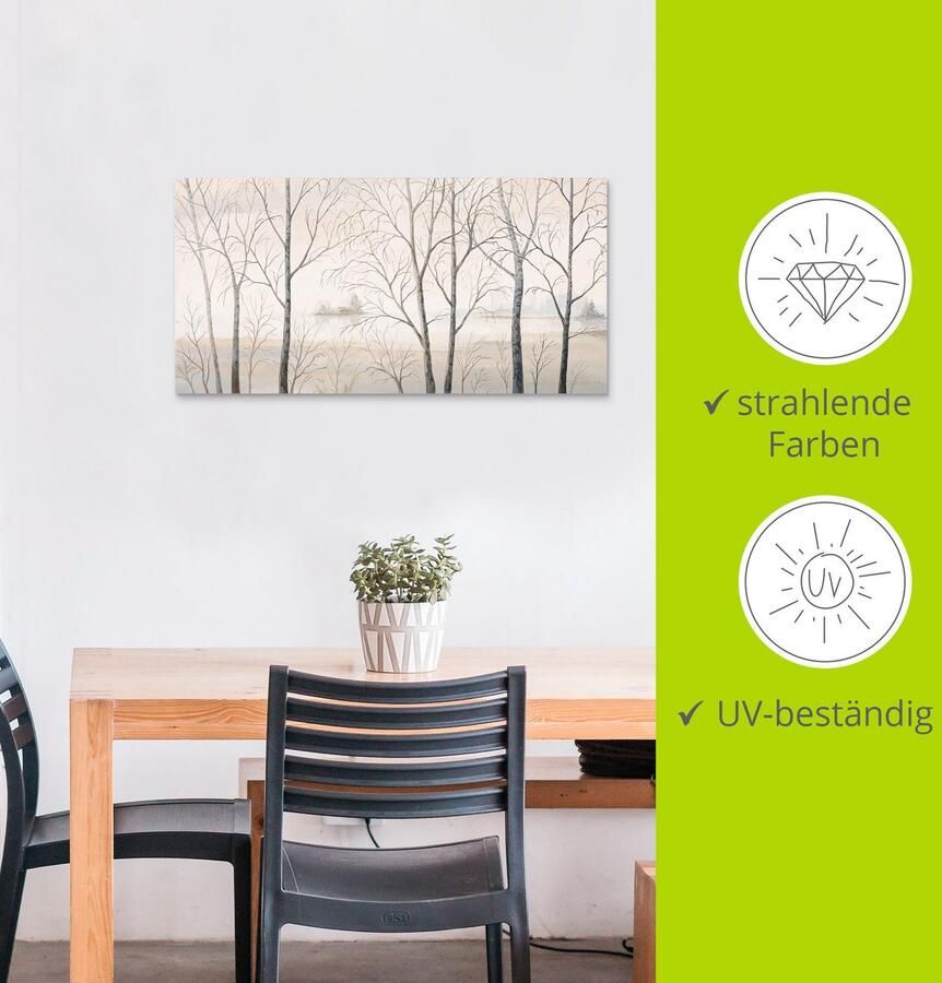 Artland Artprint Oever van het meer aan het bos I als artprint van aluminium artprint voor buiten artprint op linnen in verschillende maten - Foto 3