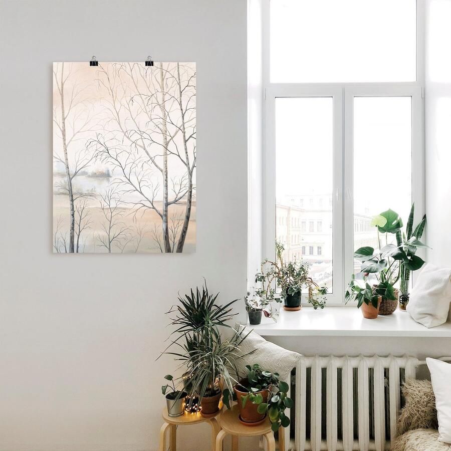 Artland Artprint Oever van het meer aan het bos II als artprint op linnen poster muursticker in verschillende maten