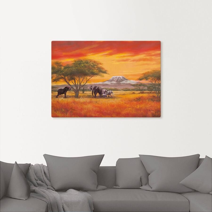 Artland Artprint op linnen Olifanten - Foto 2