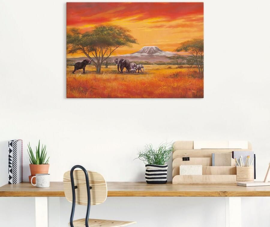 Artland Artprint op linnen Olifanten - Foto 6