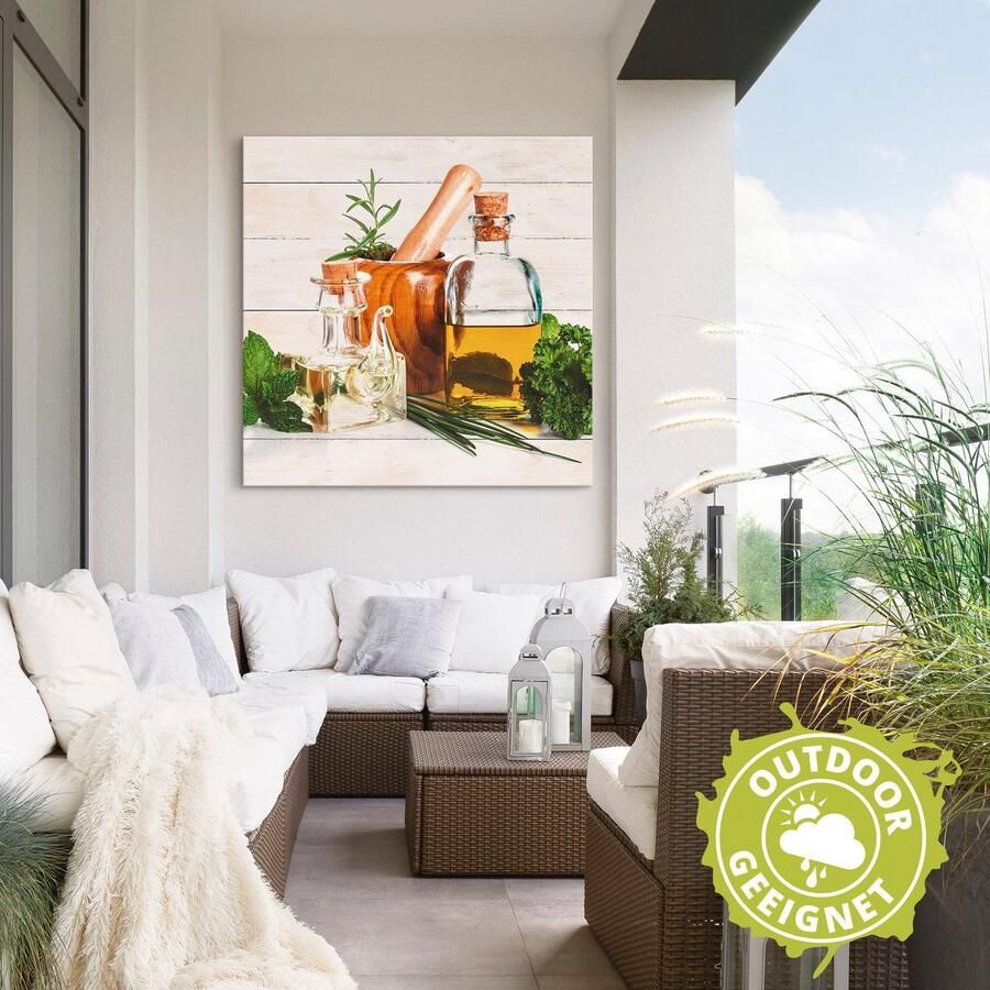 Artland Artprint Olijfolie en kruiden keuken als artprint van aluminium artprint voor buiten artprint op linnen poster muursticker - Foto 2