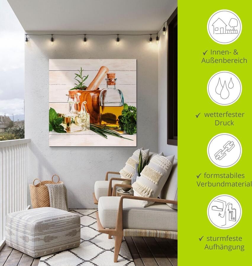 Artland Artprint Olijfolie en kruiden keuken als artprint van aluminium artprint voor buiten artprint op linnen poster muursticker - Foto 4