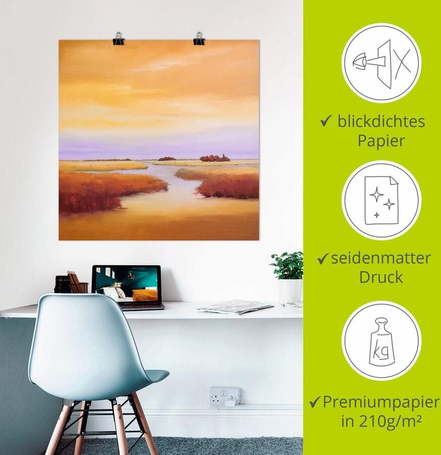 Artland Artprint Onder aan de rivier als artprint op linnen poster in verschillende formaten maten - Foto 2