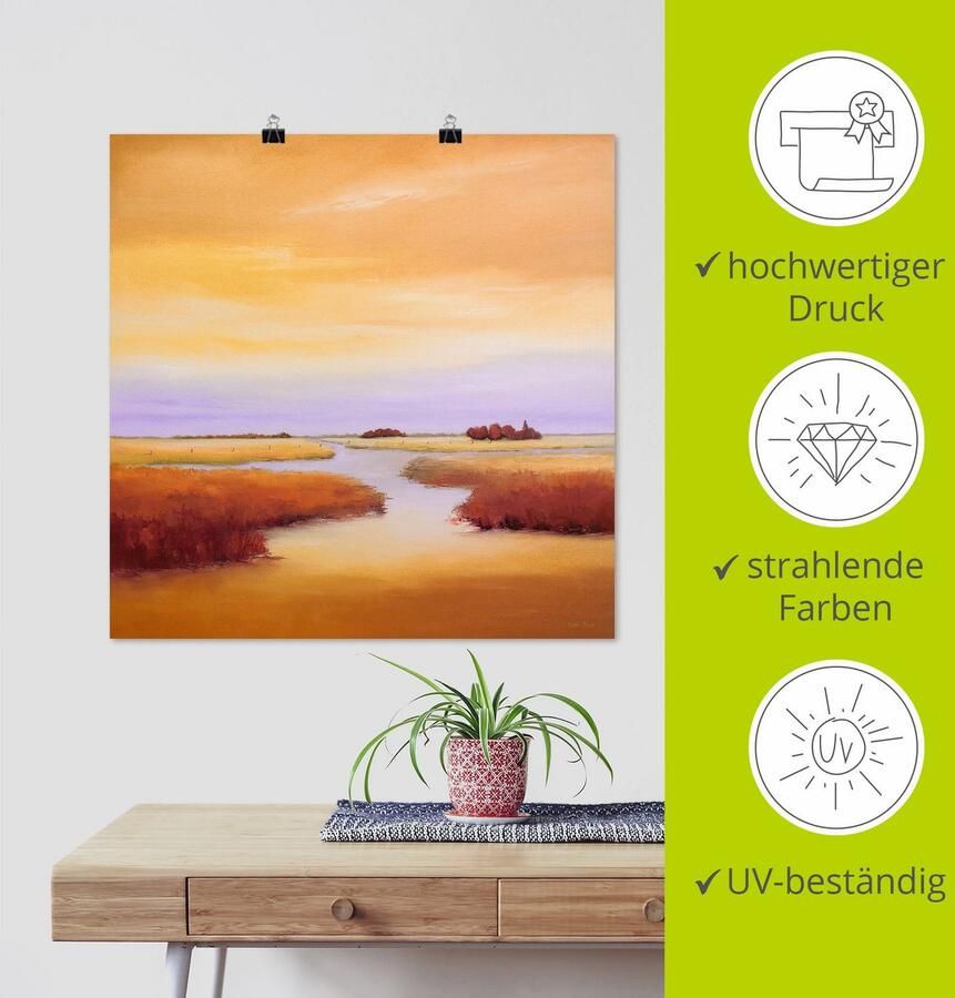 Artland Artprint Onder aan de rivier als artprint op linnen poster in verschillende formaten maten - Foto 3