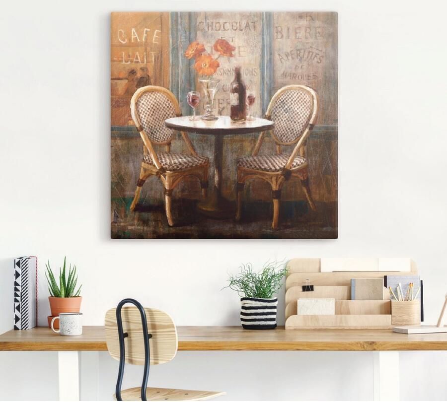 Artland Artprint Ontmoet me in het café I als artprint op linnen poster in verschillende formaten maten - Foto 5