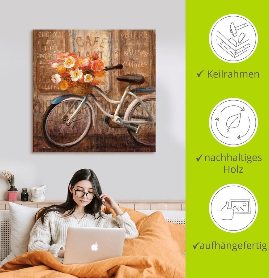 Artland Artprint Ontmoet me in het café II als artprint op linnen in verschillende maten