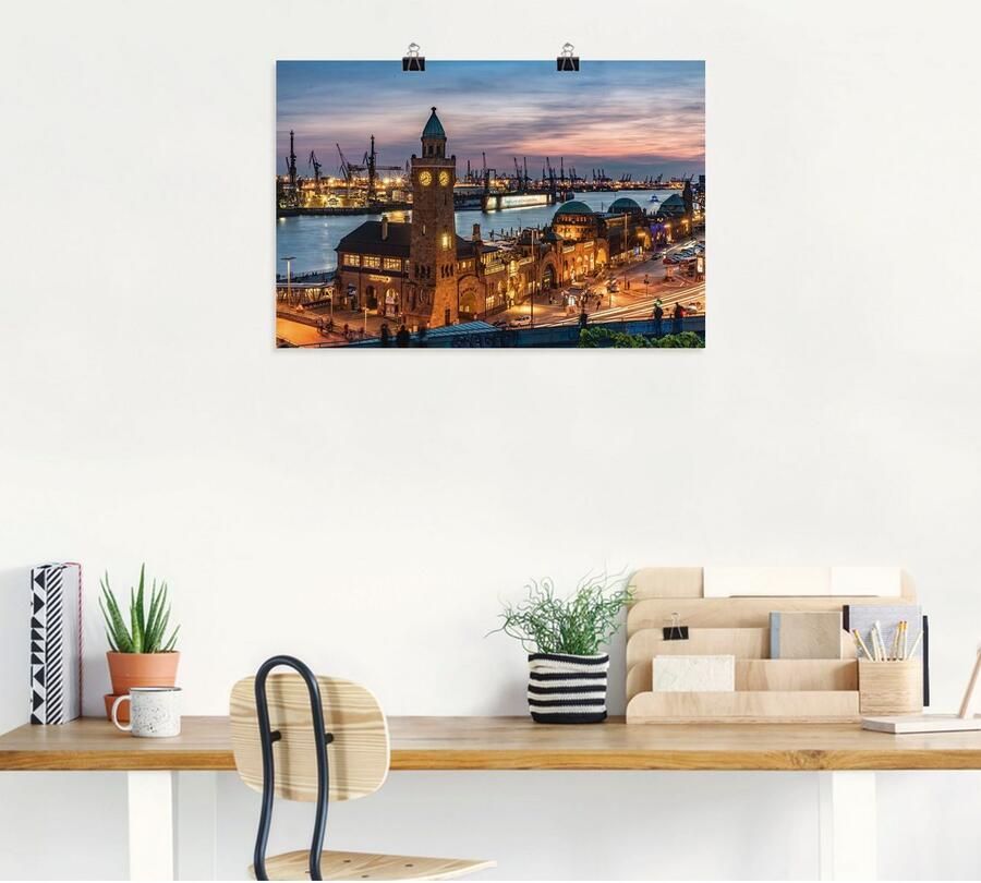 Artland Artprint Ontschepingstrappen Hamburg als artprint van aluminium artprint voor buiten artprint op linnen poster in verschillende maten. maten - Foto 4