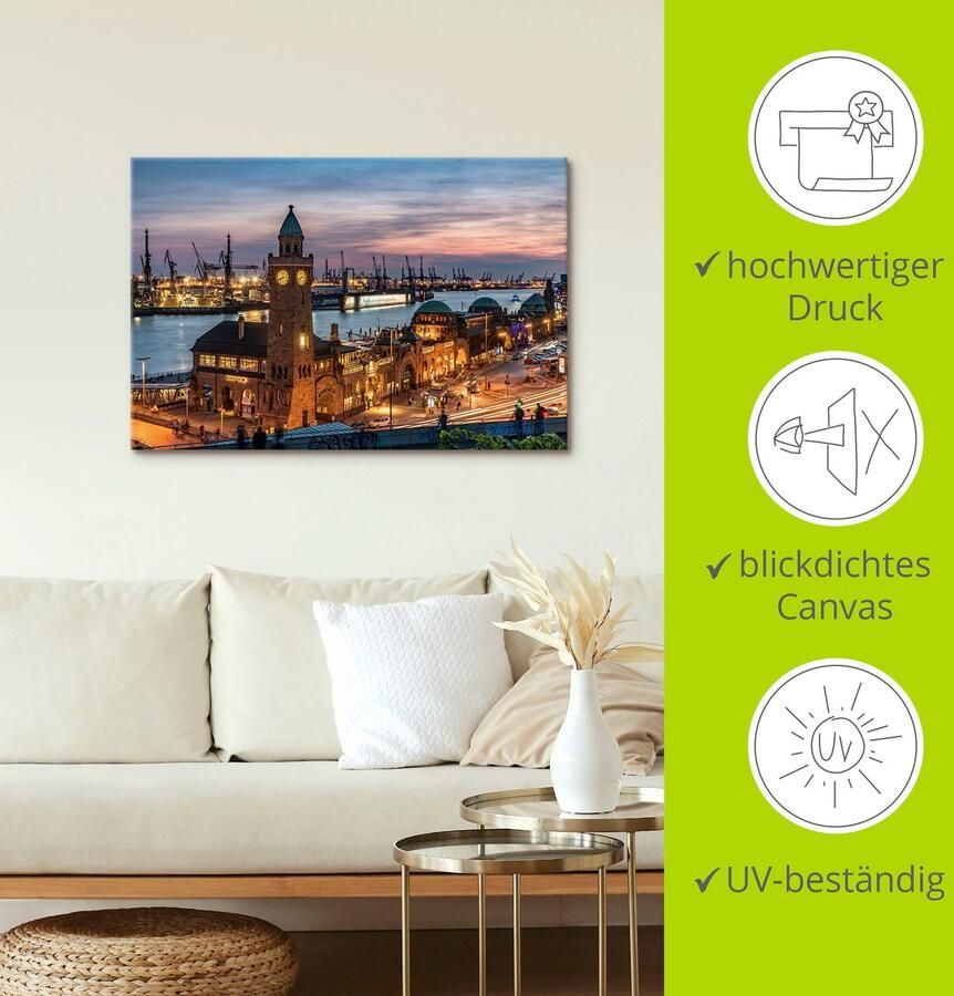 Artland Artprint Ontschepingstrappen Hamburg als artprint van aluminium artprint voor buiten artprint op linnen poster in verschillende maten. maten - Foto 2