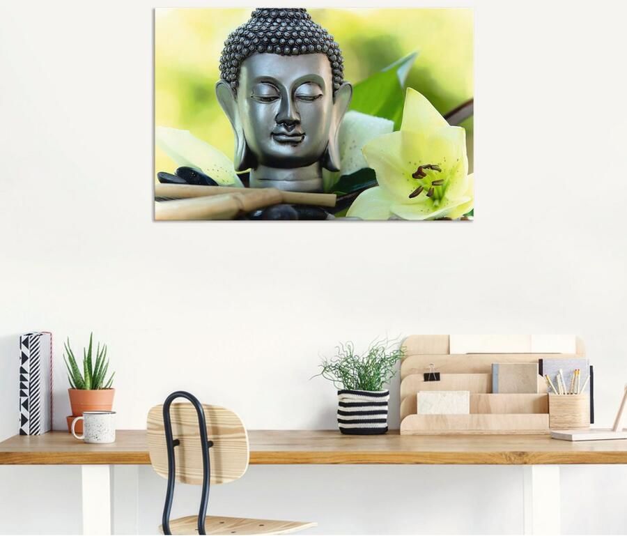 Artland Artprint Ontspanning en rust met boeddha als artprint van aluminium artprint voor buiten artprint op linnen poster muursticker - Foto 6