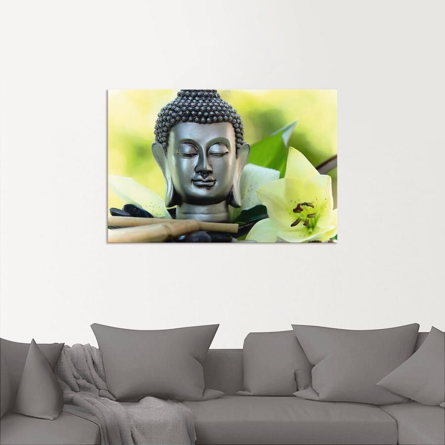 Artland Artprint Ontspanning en rust met boeddha als artprint van aluminium artprint voor buiten artprint op linnen poster muursticker - Foto 2