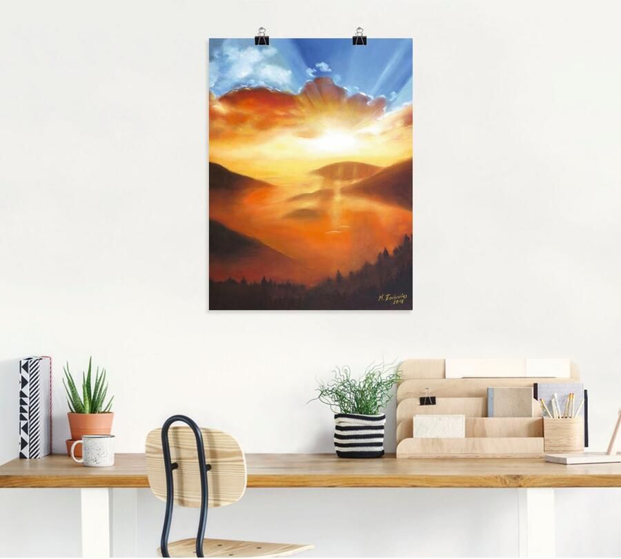 Artland Artprint Ontwaken in de natuur als artprint op linnen poster in verschillende formaten maten - Foto 4