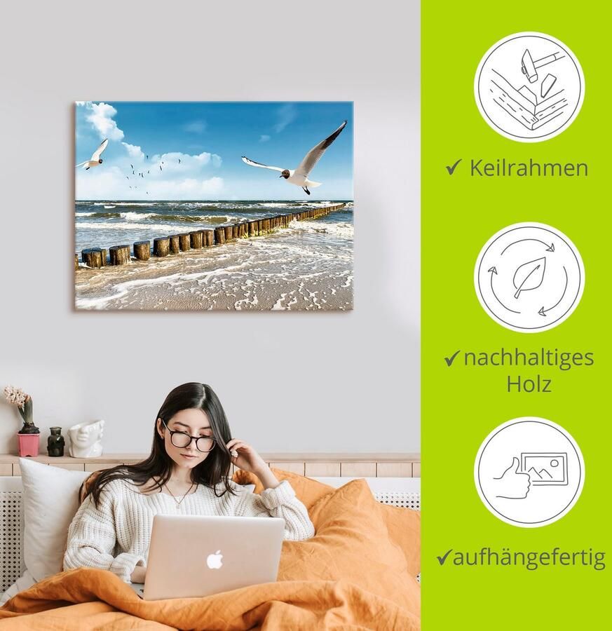 Artland Artprint Oostzee als artprint op linnen poster muursticker in verschillende maten - Foto 2