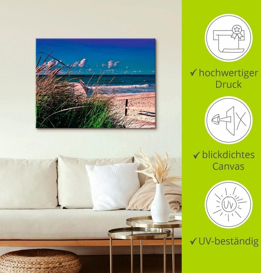 Artland Artprint Oostzee Impressie Heiligenhafen als artprint van aluminium artprint op linnen muursticker verschillende maten - Foto 3