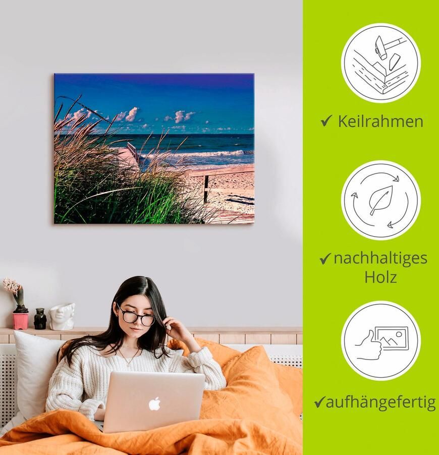 Artland Artprint Oostzee Impressie Heiligenhafen als artprint van aluminium artprint op linnen muursticker verschillende maten - Foto 2