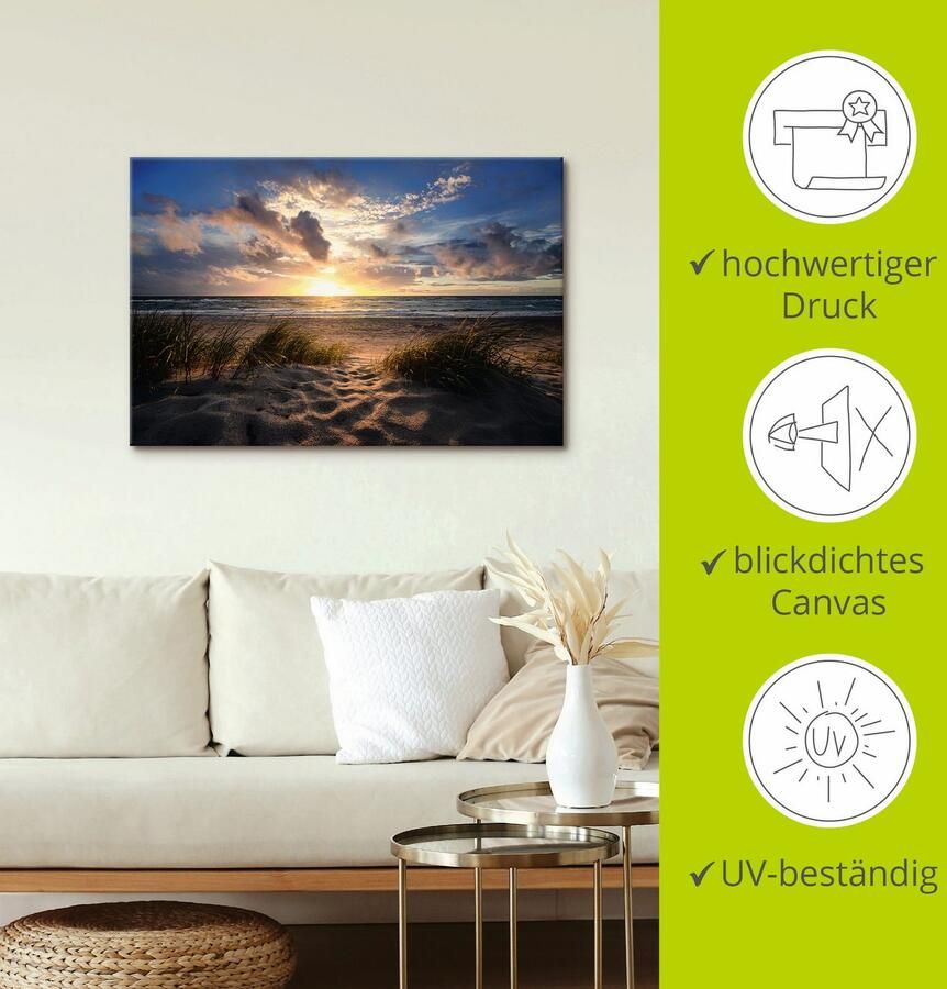 Artland Artprint op linnen Oostzeestrand - Foto 3