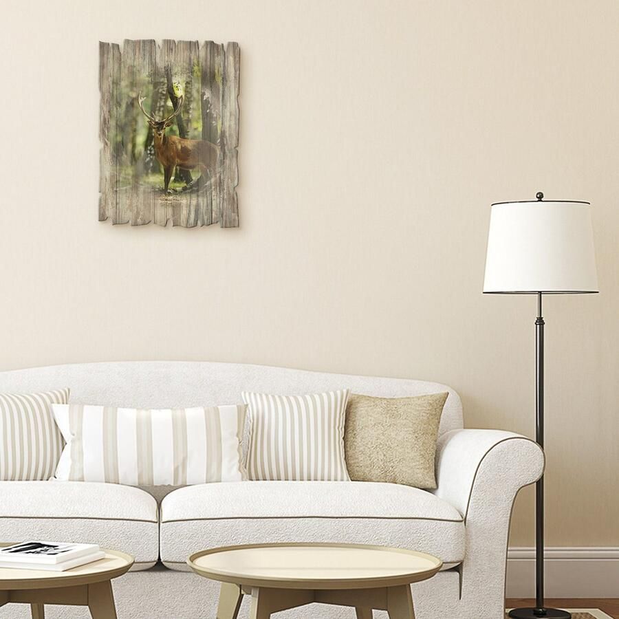 Artland Artprint op hout Edelhert 4 bos - Foto 2