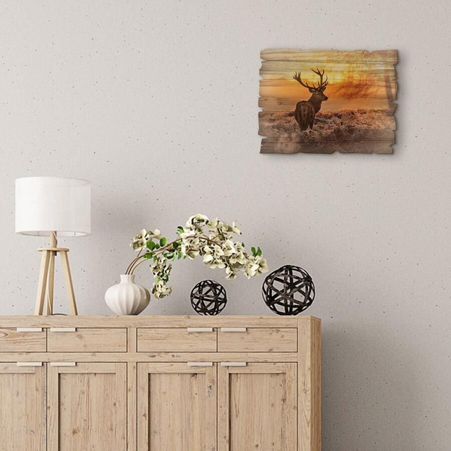 Artland Artprint op hout Edelherten - Foto 3
