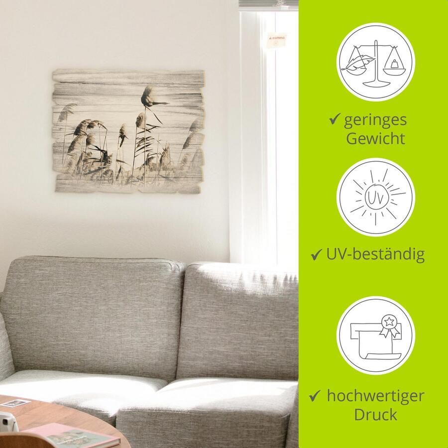 Artland Artprint op hout Grassen - Foto 3