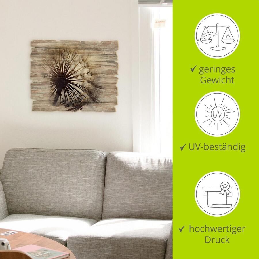 Artland Artprint op hout Grote pluizenbol - Foto 2