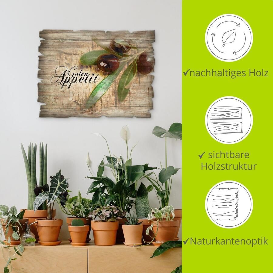 Artland Artprint op hout Olijven eet smakelijk - Foto 4
