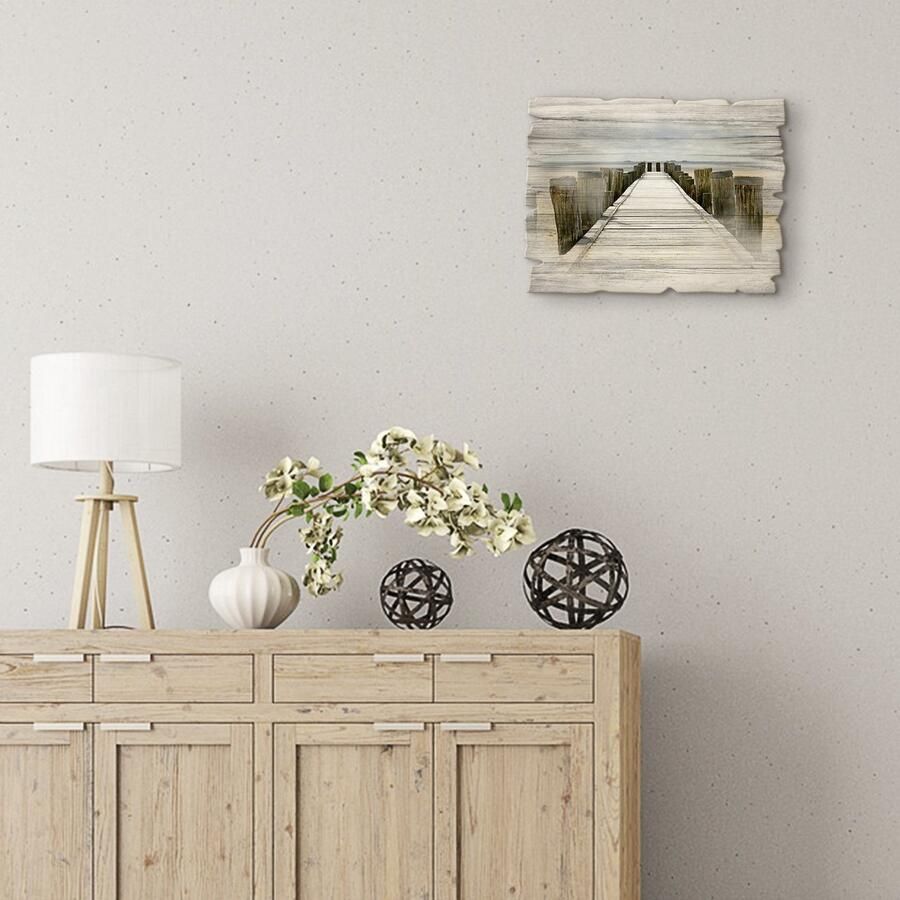 Artland Artprint op hout Pier in Watt - Foto 2