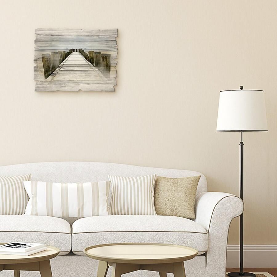 Artland Artprint op hout Pier in Watt - Foto 3