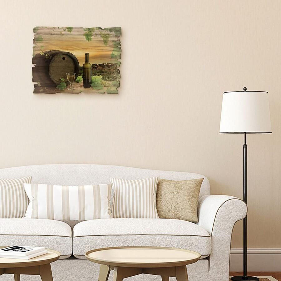 Artland Artprint op hout Wijn druiven wijnstokken wijngaard - Foto 2