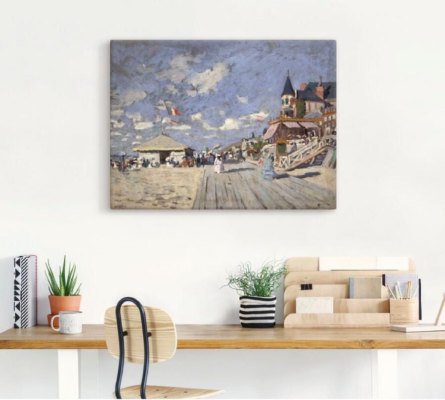 Artland Artprint op linnen Aan het strand van Trouville. 1870. - Foto 3