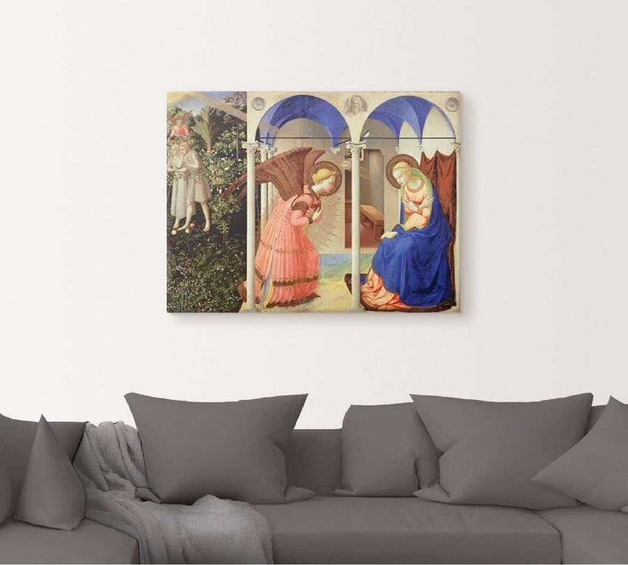 Artland Artprint op linnen Aankondiging aan Maria gespannen op een spieraam - Foto 4