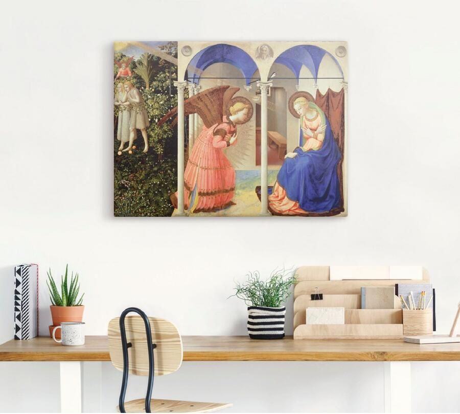 Artland Artprint op linnen Aankondiging aan Maria gespannen op een spieraam - Foto 3