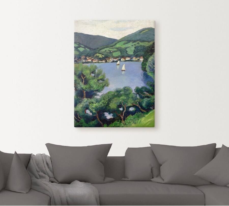 Artland Artprint op linnen Aanzicht van de Tegernsee - Foto 4