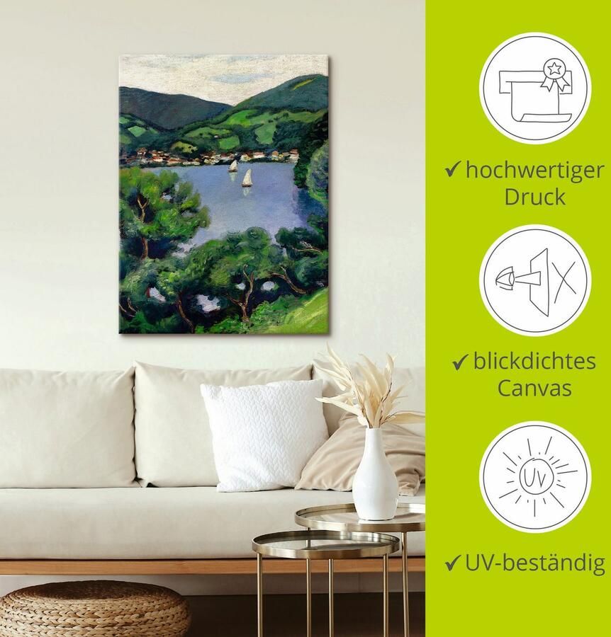 Artland Artprint op linnen Aanzicht van de Tegernsee - Foto 2