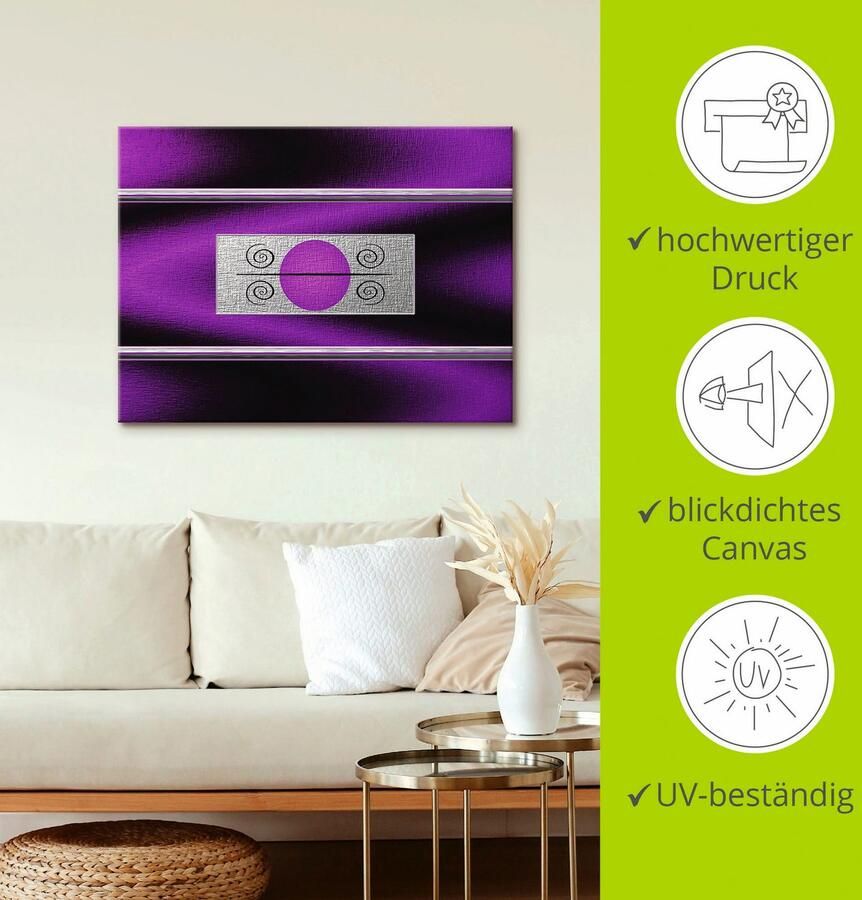 Artland Artprint op linnen Abstract I gespannen op een spieraam - Foto 3