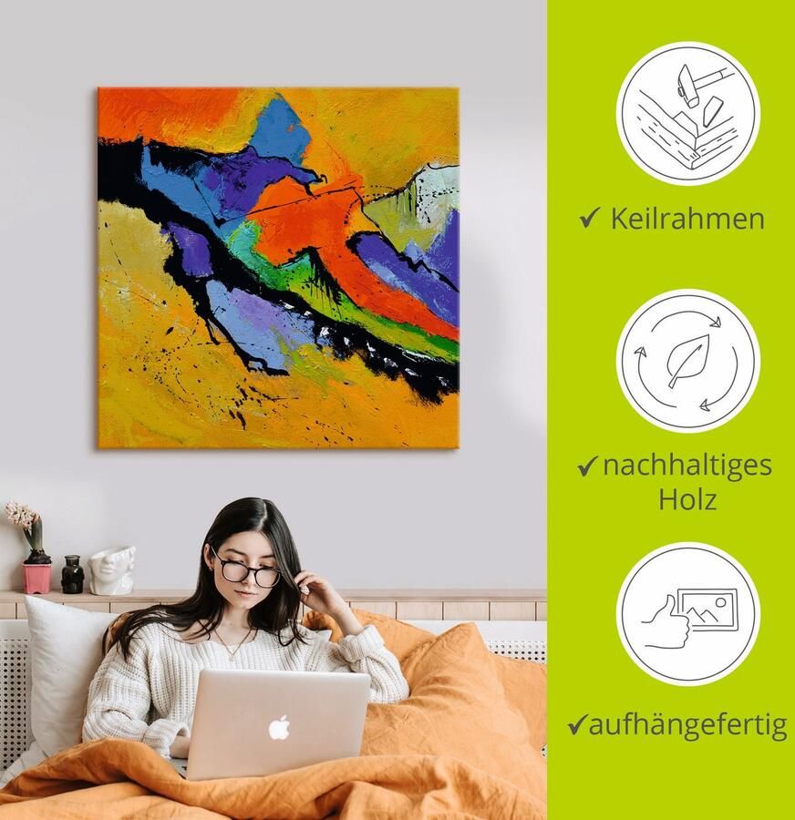 Artland Artprint op linnen Abstract XI gespannen op een spieraam - Foto 2