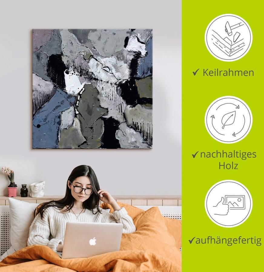 Artland Artprint op linnen Abstract XII gespannen op een spieraam