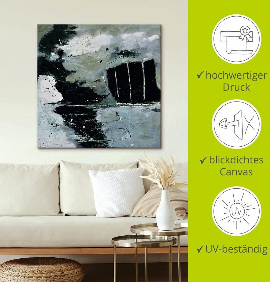 Artland Artprint op linnen Abstract XVI gespannen op een spieraam - Foto 2