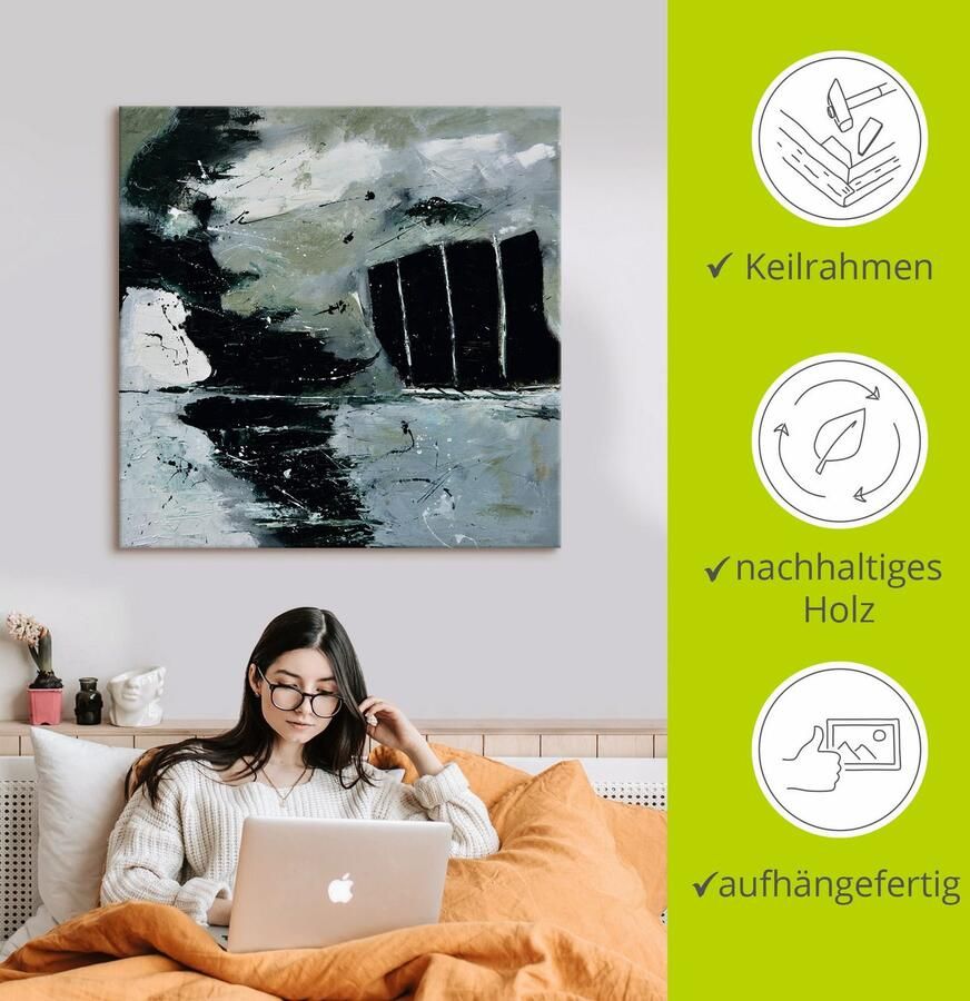 Artland Artprint op linnen Abstract XVI gespannen op een spieraam