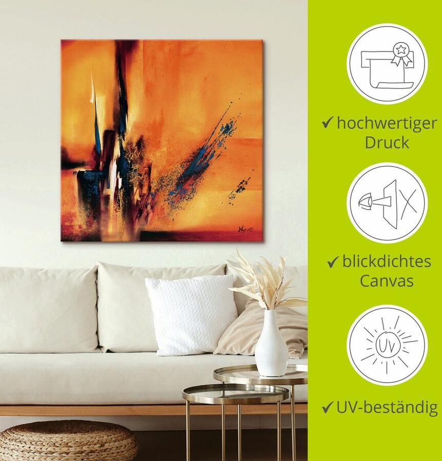 Artland Artprint op linnen Abstracte impressies I gespannen op een spieraam - Foto 4