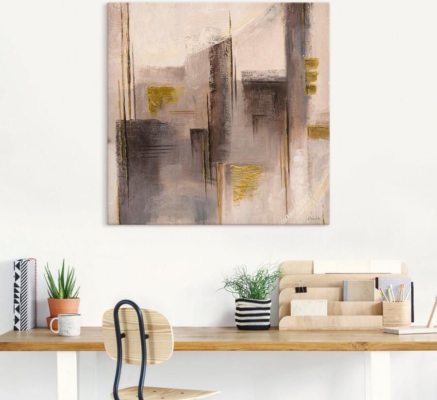 Artland Artprint op linnen Abstracte skyline I gespannen op een spieraam - Foto 4